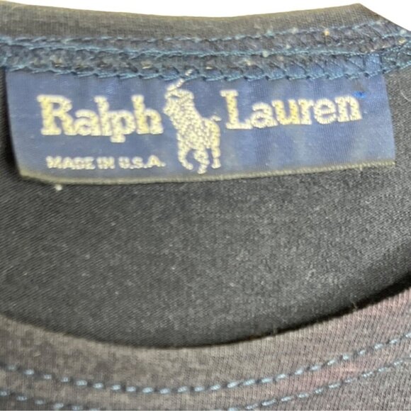 Ralph Lauren T Shirt Size X- Small Navy Blue Short Sleeve Gold Buttons  86E - Picture 5 of 7